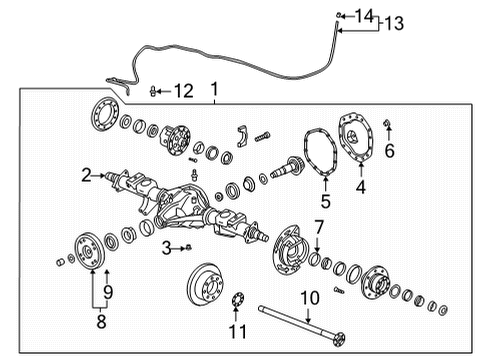 2023 GMC Sierra 2500 HD Axle Housing - Rear Diagram