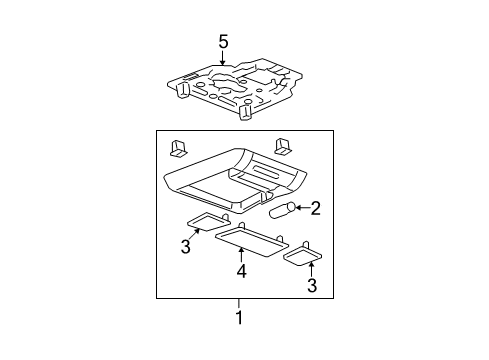 2012 Cadillac Escalade EXT Overhead Console Diagram