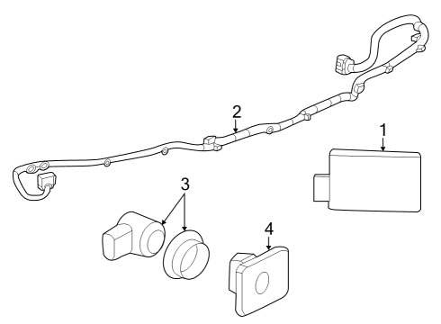 2022 Chevy Equinox Electrical Components - Rear Bumper Diagram