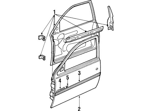 1991 Pontiac LeMans Weatherstrip Diagram for 90330141