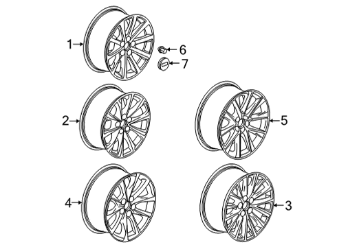 2022 Cadillac CT5 Wheels Diagram