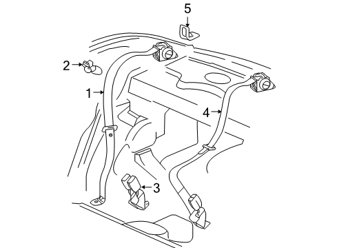 2006 Pontiac G6 Rear Seat Belts Diagram