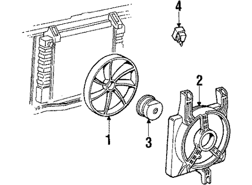 1987 Buick Skyhawk Cooling System, Radiator, Water Pump, Cooling Fan Diagram