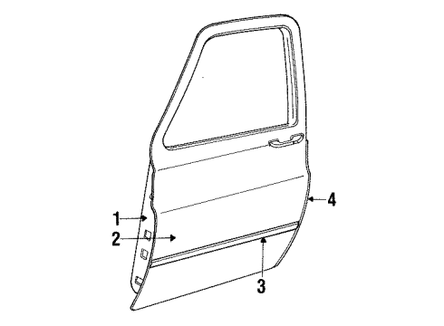 1985 Chevy C20 Suburban Front Door Diagram