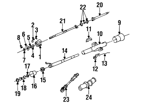 1990 Buick Electra Ignition Switch Diagram for 1990150