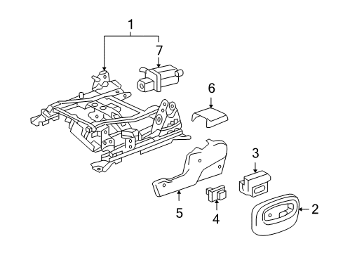 2004 Buick Rainier Control Switch Diagram for 89039380