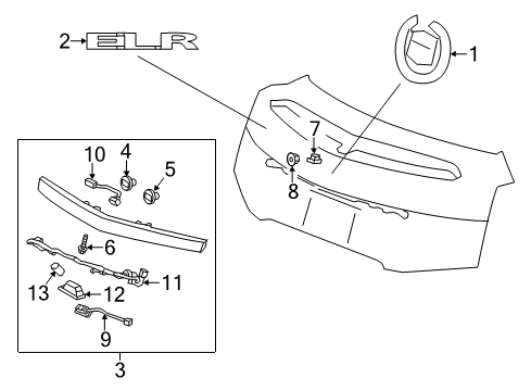 2016 Cadillac ELR Lift Gate Diagram