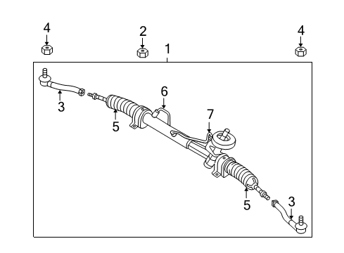 2010 Pontiac G3 Steering Gear & Linkage Diagram