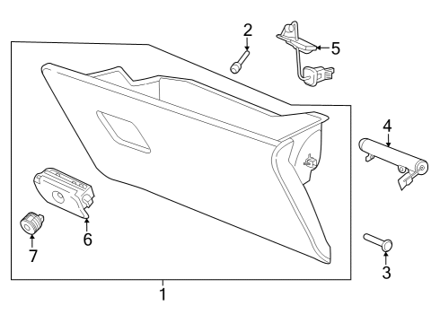 2024 Cadillac XT4 Glove Box Diagram