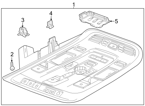 2022 GMC Yukon Overhead Console Diagram
