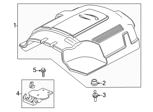 2012 Cadillac Escalade ESV Engine Appearance Cover Diagram