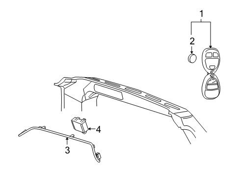 2012 Buick Enclave Keyless Entry Components Diagram