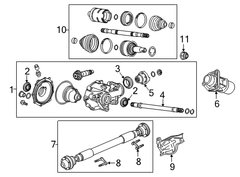 2015 Cadillac ATS Carrier Assembly, Front Diagram for 23317167
