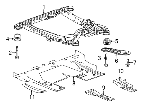 2019 Cadillac XTS Suspension Mounting - Front Diagram