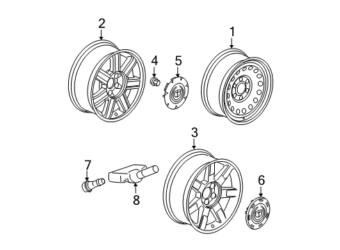 2012 Cadillac Escalade EXT Wheels Diagram