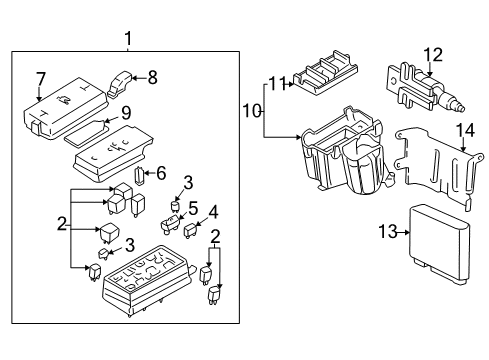 2003 Cadillac DeVille Fuse Holder Diagram for 12193968