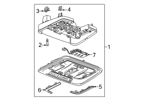 2023 Chevy Silverado 1500 Overhead Console Diagram