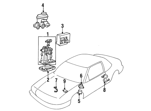 1994 Oldsmobile Cutlass Supreme Anti-Lock Brakes Diagram