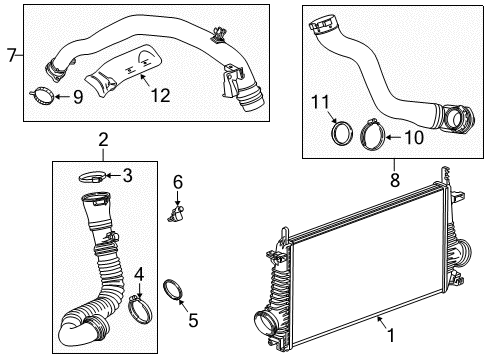 2011 Buick Regal Air Inlet Tube Clamp Diagram for 13265351