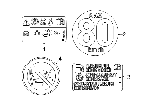 2017 Buick Cascada Information Labels Diagram