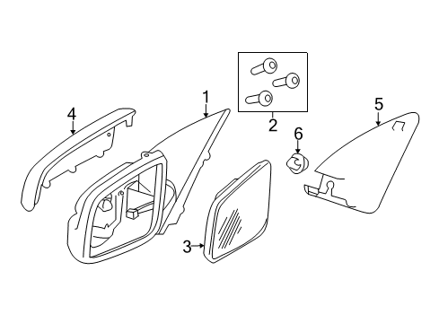 2017 Chevy SS Outside Mirrors Diagram