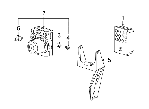 2008 Cadillac XLR ABS Components Diagram