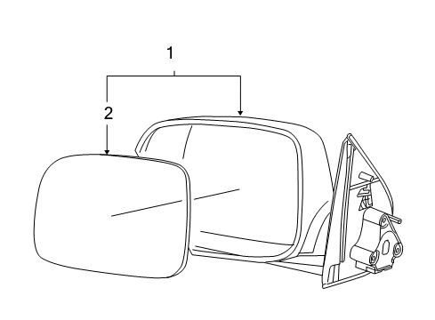 2012 GMC Canyon Outside Mirrors Diagram