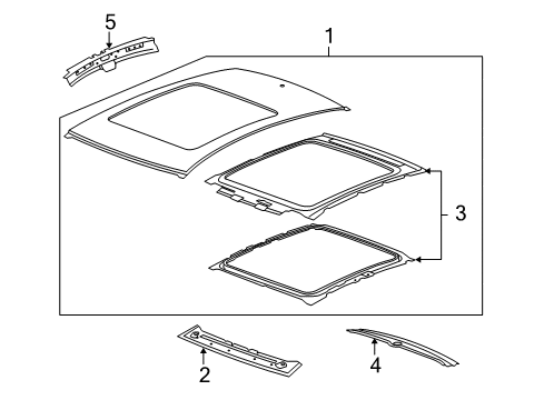 2012 Buick LaCrosse Roof & Components Diagram