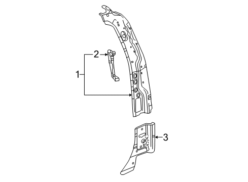 2016 Chevy Silverado 2500 HD Lock Pillar Diagram