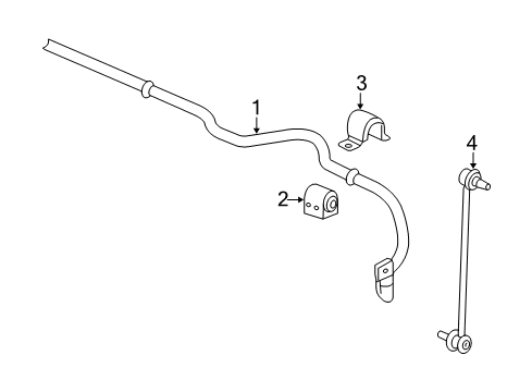 2010 Chevy HHR Stabilizer Bar & Components - Front Diagram