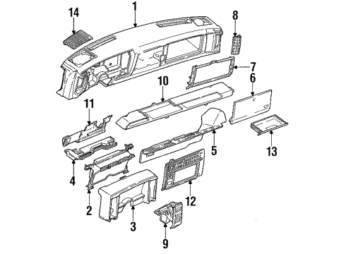 1989 Chevy S10 Instrument Panel Diagram