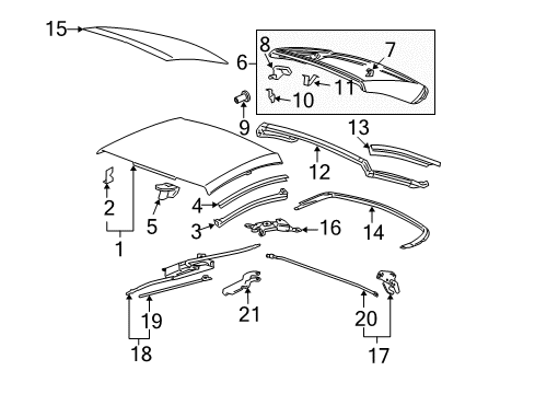 2006 Pontiac G6 Top & Components Diagram