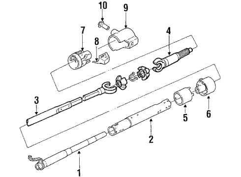 1987 Chevy El Camino Steering Column Diagram 2 - Thumbnail