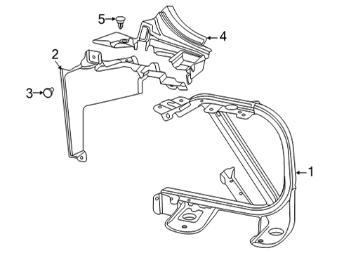 2020 Chevy Corvette Radiator Support Diagram 1 - Thumbnail