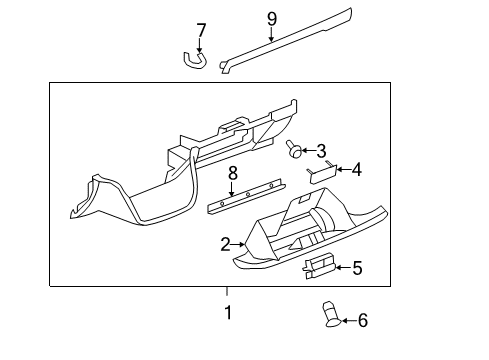2007 Chevy Silverado 2500 HD Glove Box Diagram