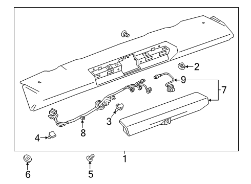2023 Chevy Silverado 1500 Spoiler Diagram