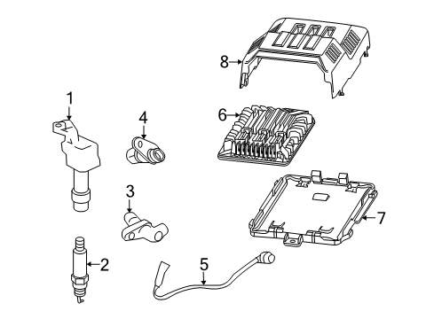 2012 GMC Terrain Spark Plug Diagram for 12681658