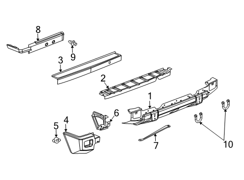 2006 Hummer H2 Rear Bumper Diagram