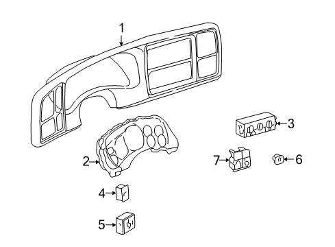 2005 Cadillac Escalade EXT A/C & Heater Control Units Diagram