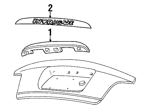 2001 Oldsmobile Intrigue Nameplate, Rear Diagram for 10439808