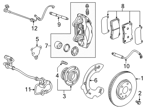 2017 Chevy Corvette Anti-Lock Brakes Diagram