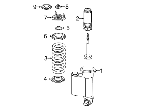 2021 Chevy Colorado Struts & Components - Front Diagram