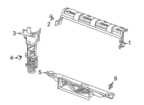 2021 GMC Sierra 2500 HD Upper Baffle Diagram for 84126418