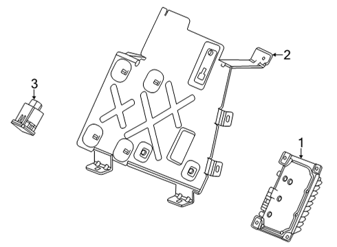 2022 Chevy Corvette Mount Bracket Diagram for 85594203