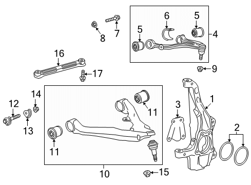2023 Chevy Silverado 1500 Front Suspension Components Diagram