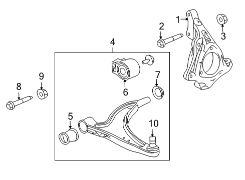 2017 Buick Regal Front Suspension, Control Arm, Stabilizer Bar Diagram 2 - Thumbnail