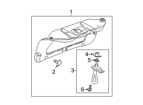 2008 Saturn Aura Interior Trim - Trunk Lid Diagram