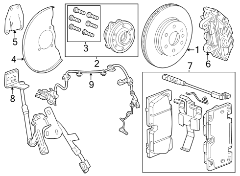 2023 GMC Canyon Brake Components Diagram