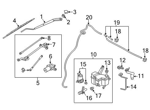 2015 Chevy City Express Washer Reservoir Diagram for 19317488
