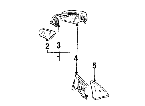 1998 Pontiac Firebird Mirrors, Electrical Diagram 2 - Thumbnail
